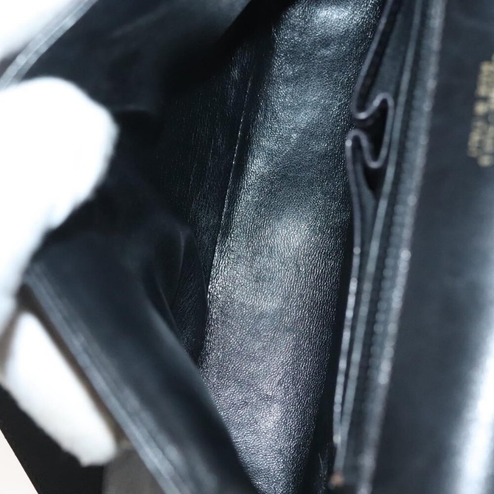 Authentic CELINE Shoulder Bag Leather Navy Gold - Picture 4 of 16